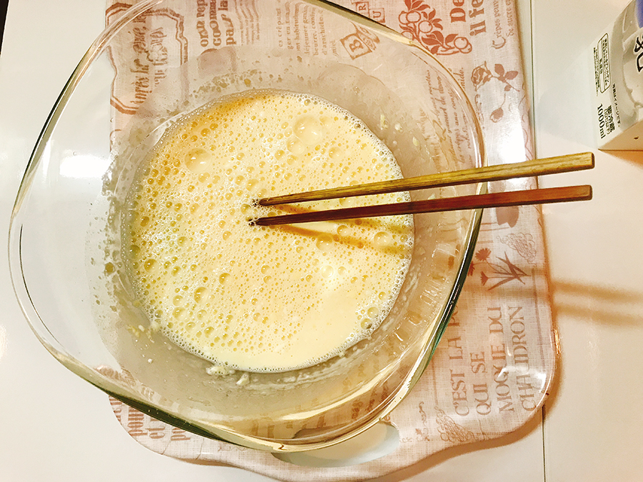 箸で混ぜる