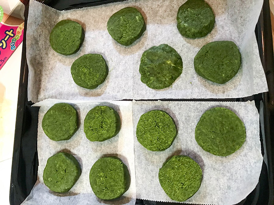 角皿に乗せて焼く